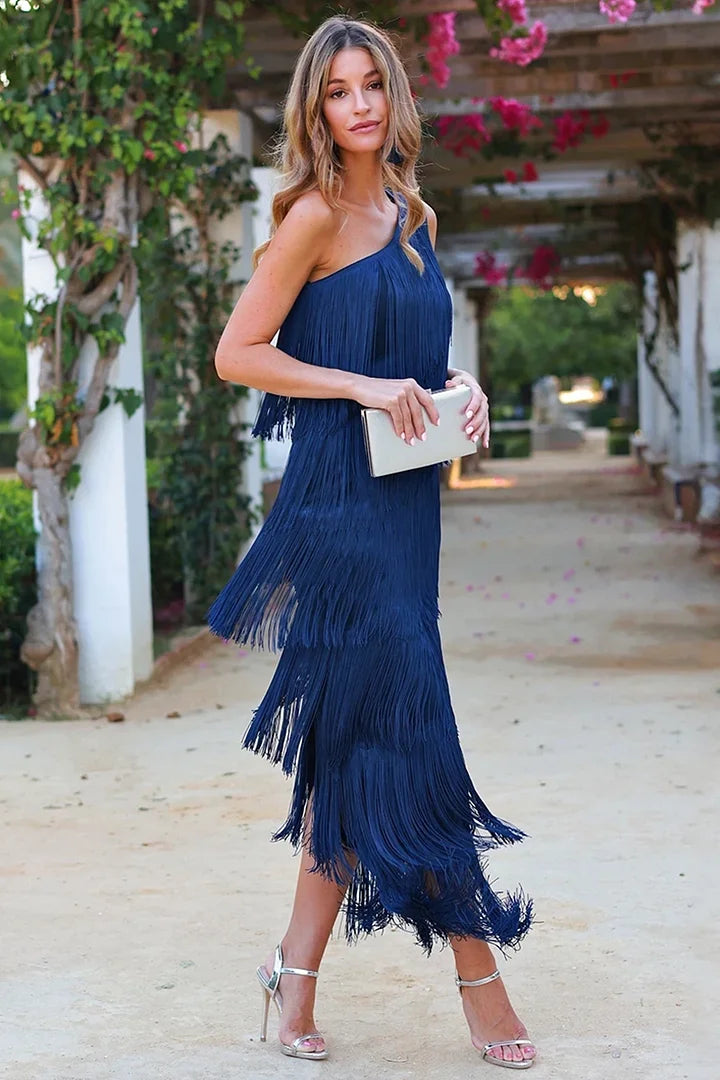 Carol | Elegant, unik one-shoulder-klänning