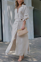 Jeanette | Elegant linneklänning
