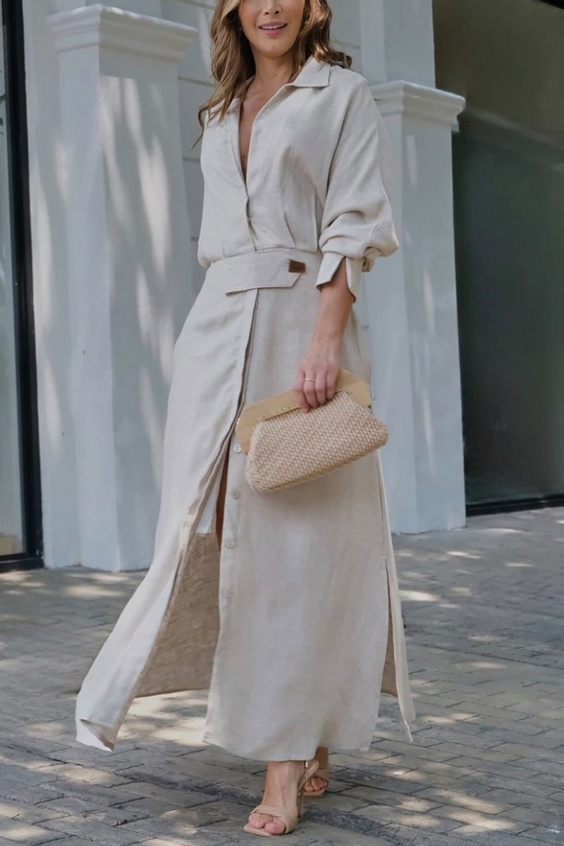 Jeanette | Elegant linneklänning