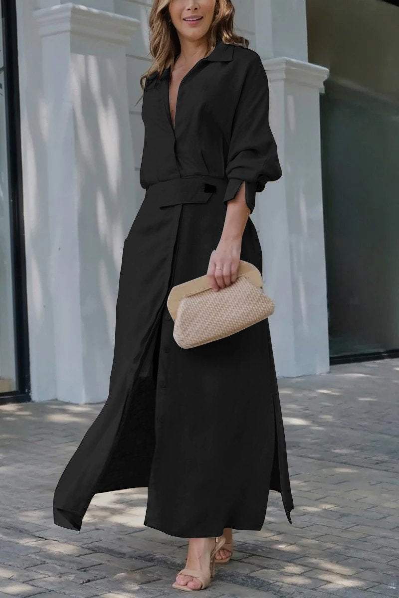 Jeanette | Elegant linneklänning