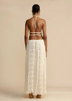 Leonie | Elegant halterneck-topp med matchande kjolset