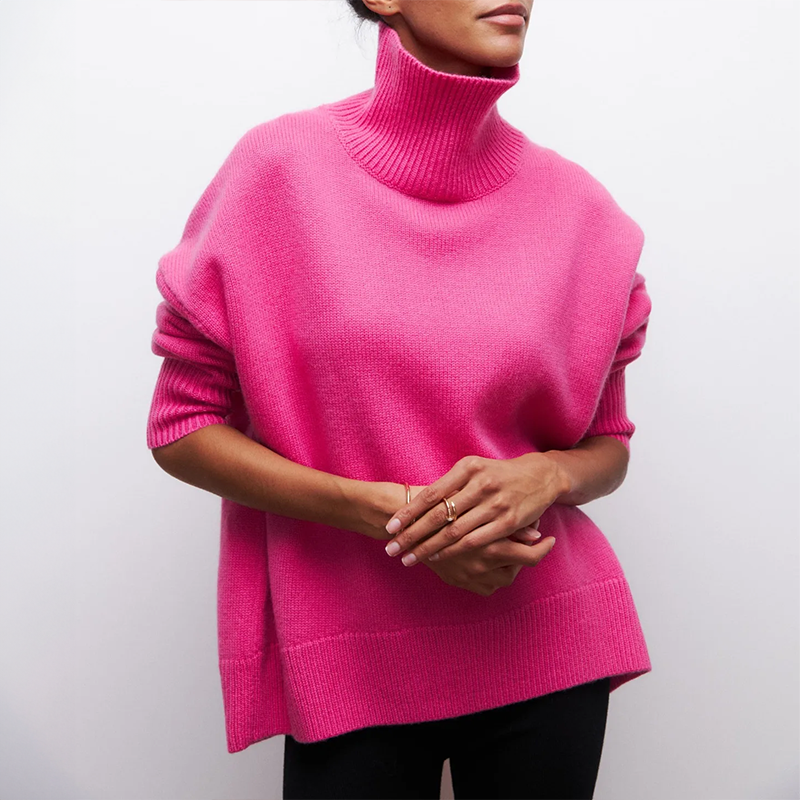 Amelia | Eleganter Strickpullover mit Rollkragen