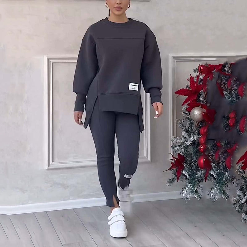 Elara | Bekvämt sweatshirt- och leggingsset för kvinnor