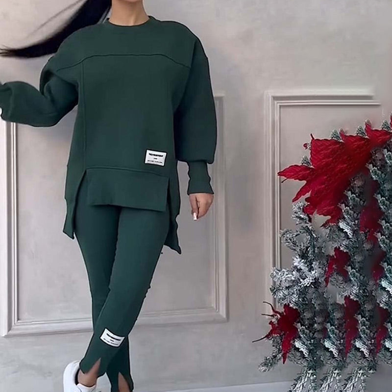 Elara | Bekvämt sweatshirt- och leggingsset för kvinnor