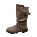 Slouchy boots för dam i mellanvadslängd
