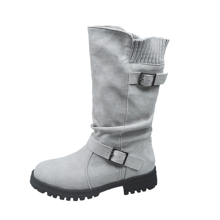 Slouchy boots för dam i mellanvadslängd
