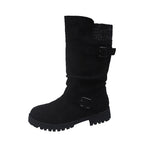 Slouchy boots för dam i mellanvadslängd