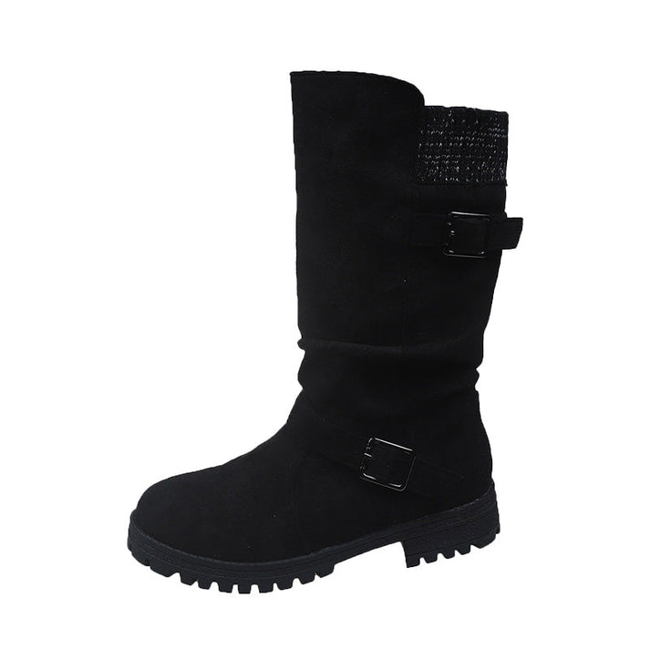 Slouchy boots för dam i mellanvadslängd