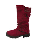 Slouchy boots för dam i mellanvadslängd