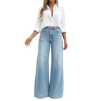 Jeans som ger intryck av längre ben