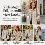 LEDIG, VARM HUVJACKA FÖR DAMER I MEDELLÅNG MODELL